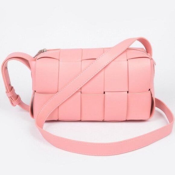 Faux Leather Braided Zip Bag - Picture 5 of 7